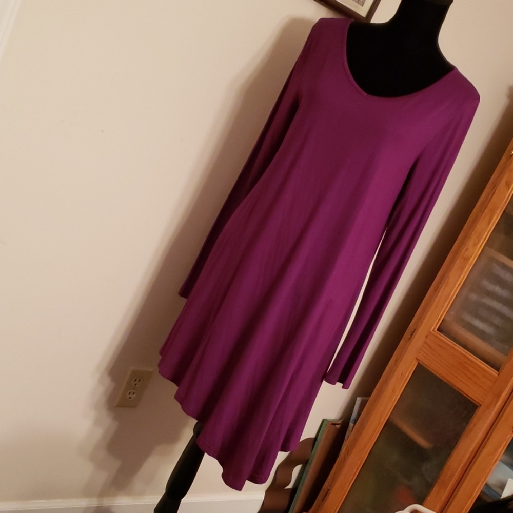 🌟NWT🌟Angled Cut - Long sleeve V Neck top/ dress